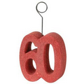 Red Glittered Number Photo/ Balloon Holder